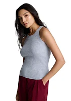 Women's Sleeveless Ribbed Halter Sweater