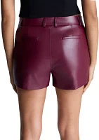 Women's Vegan Leather Shorts