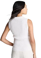 Women's Sleeveless Ribbed Sweater