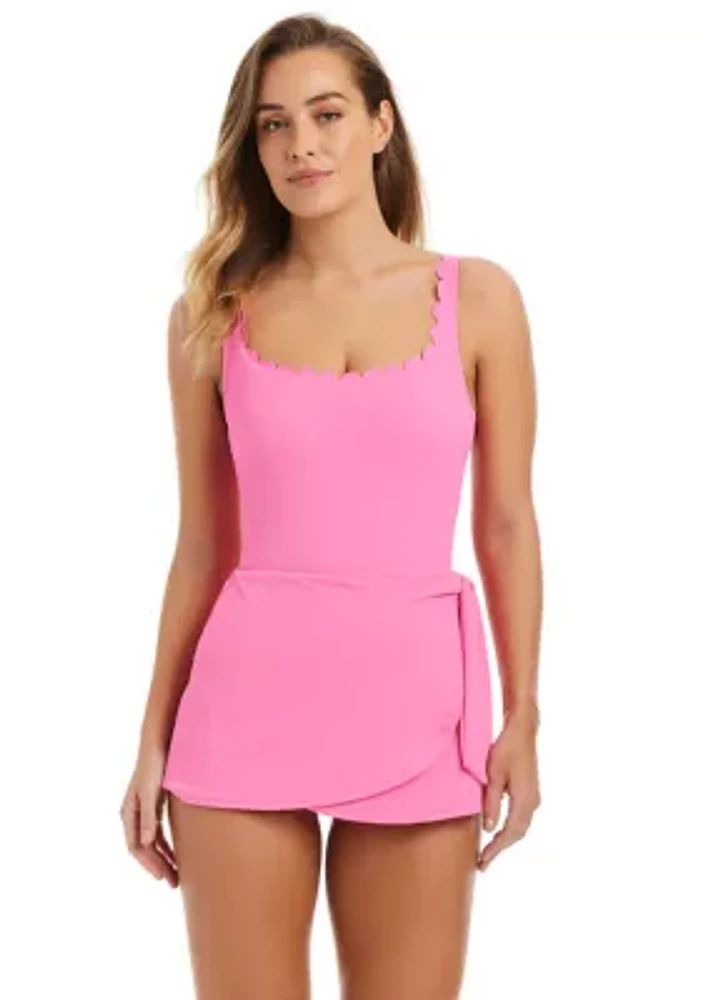 Pique Swim Dress One Piece