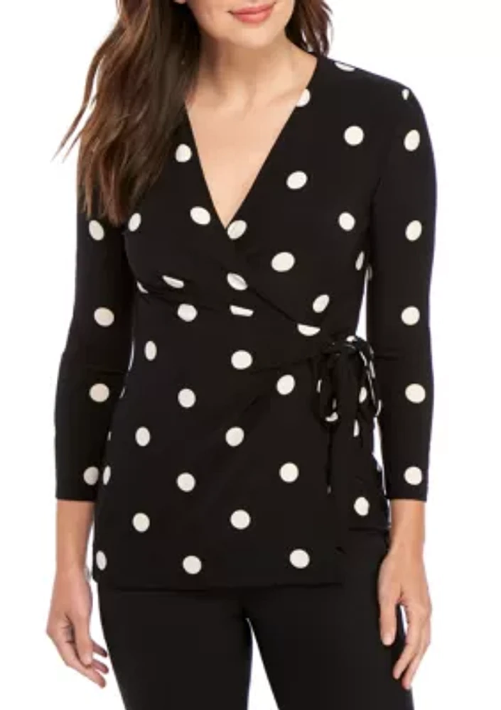 Dot ITY Wrap Top