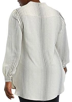 Plus Printed Popover Tunic