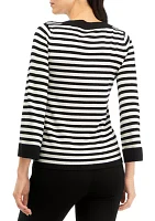 Women's Stripe Sweater Knit Top