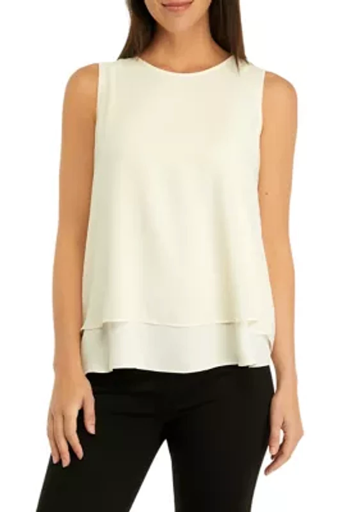 Women's Sleeveless Double Layer Blouse