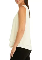 Women's Sleeveless Double Layer Blouse