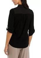 Women's Long Sleeve Convertible Utility Top with D Rings