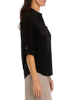 Women's Long Sleeve Convertible Utility Top with D Rings