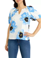 Women's Printed Split Neck Blouse