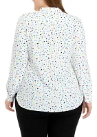 Plus Ritz Dot Poet Blouse