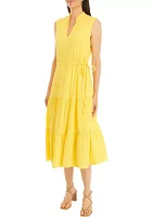 Women's Sleeveless Tiered Midi Dress