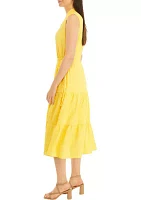 Women's Sleeveless Tiered Midi Dress