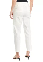 Women's Fly Front Single Coin Pocket Slim Ankle Pants