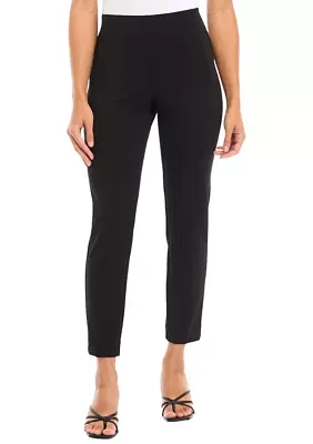 Petite Pull On Hollywood Waist Slim Ankle Pants