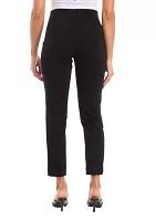 Petite Pull On Hollywood Waist Slim Ankle Pants