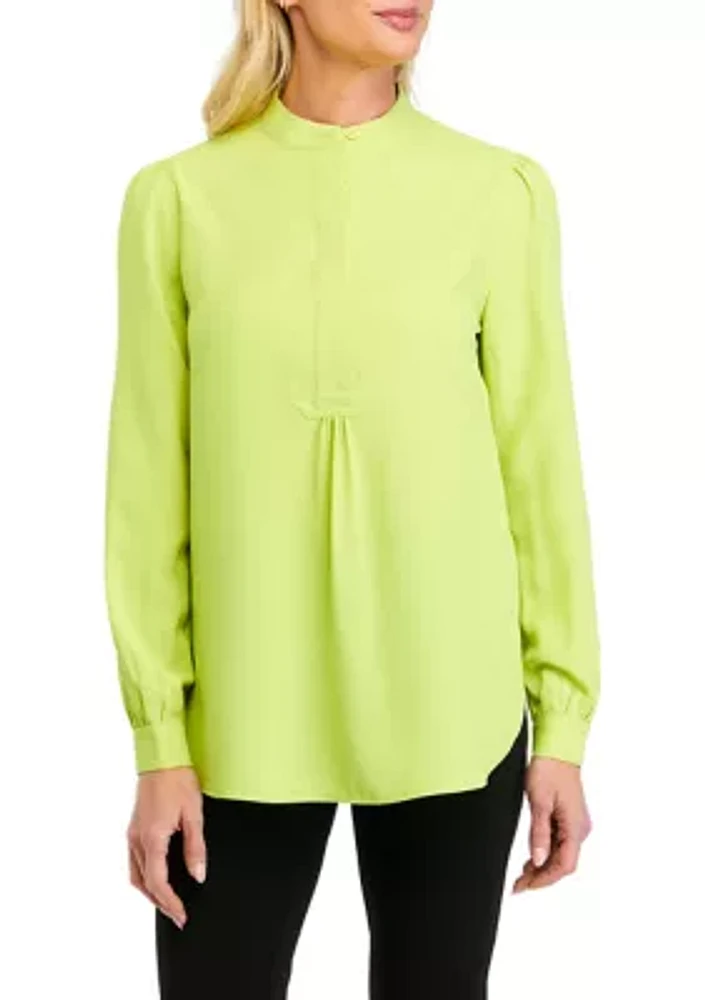 Women's Solid Poet Blouse