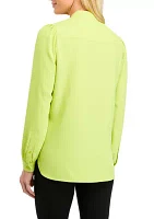 Women's Solid Poet Blouse