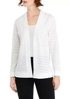 Women's Sheer Stripe Cardigan