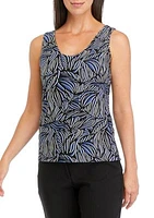 Petite Printed Reversible Scoop Neck Tank