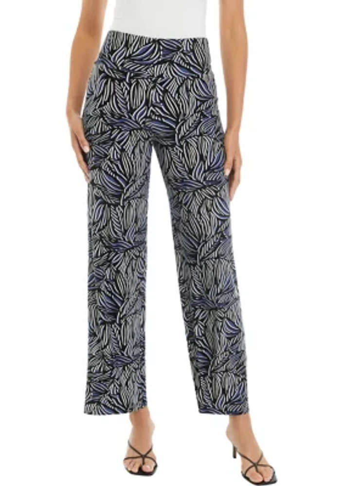 Petite High Rise Pull On Palazzo Pants