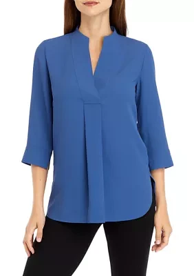 Women's 3/4 Sleeve V-Neck Tunic Top