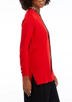 Women's Carmel Self Edge Kissing Front Cardigan