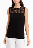 Women's Serenity Knit Lace Yoke Tank Top