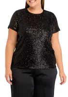 Plus Sequin Top