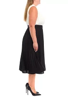 Women's Sleeveless Surplus Dress with Pleated