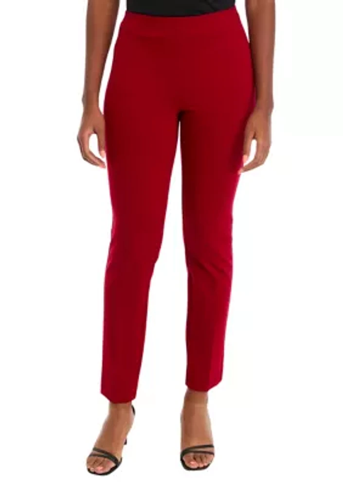 Petite Pull on Hollywood Waist Slim Ankle Pants