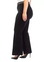 Plus High Rise Pull On Chain Belt Trousers