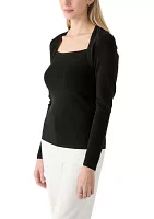 Women's 3/4 Sleeve Portrait Neck Top