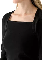 Women's 3/4 Sleeve Portrait Neck Top