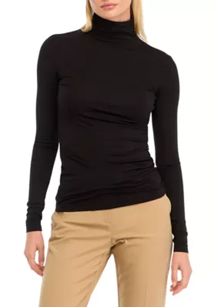 Petite Seamless Turtleneck Top