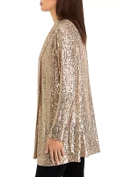 Women's Long Sleeve Sequin Cardigan