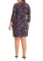 Plus Classic Wrap Printed Dress