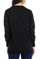 Women's Long Sleeve Diamond Rhinestone Sweater