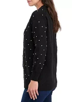 Women's Long Sleeve Diamond Rhinestone Sweater