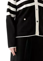 Women's Long Sleeve Striped Cardigan