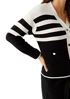 Petite Stripe Cardigan