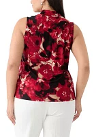 Plus Sleeveless Printed Top