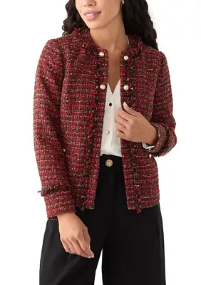 Petite Tweed Kissing Front Blazer