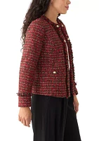 Petite Tweed Kissing Front Blazer