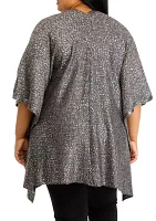 Plus Sequin Knit Cape