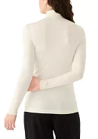 Women's Long Sleeve Seamless Turtleneck Sweater