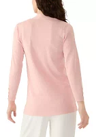 Petite Carmel Self Edge Kissing Front Cardigan