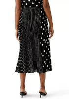 Women's Multi Dot Pleated Skirt