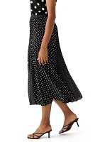 Women's Multi Dot Pleated Skirt