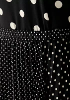 Women's Multi Dot Pleated Skirt