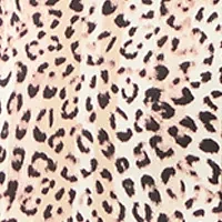 Women's Long Sleeve Button Front Animal Print Blouse