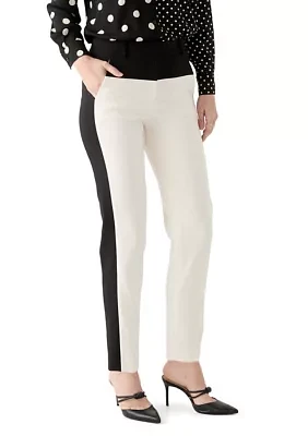 Women's Color Block Slim High Rise Trousers